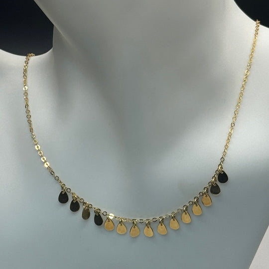 Golden Dew Drop Necklace in 18K Gold