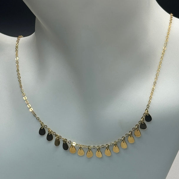 Golden Dew Drop Necklace in 18K Gold