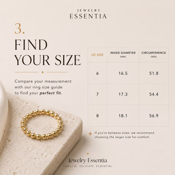14K Beaded Dot Ring