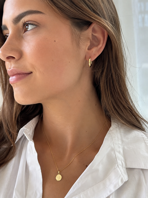 18K Gold Hoop Earrings