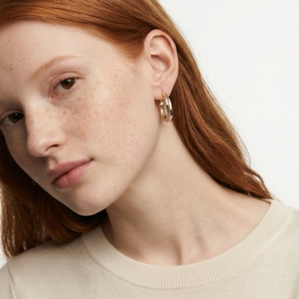 18K Mixed Hoops - Modern Duo Earrings