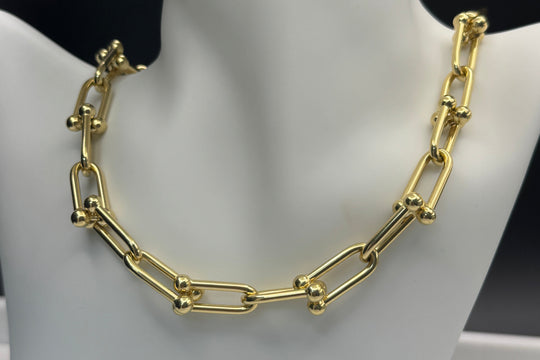 18K Solid yellow Gold Link Chain