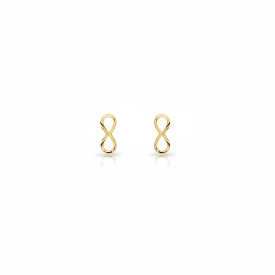 18K Gold Infinity Earrings