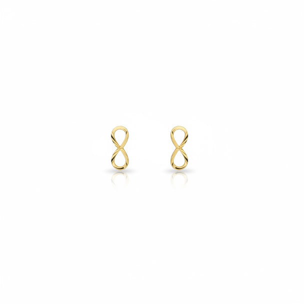 18K Gold Infinity Earrings