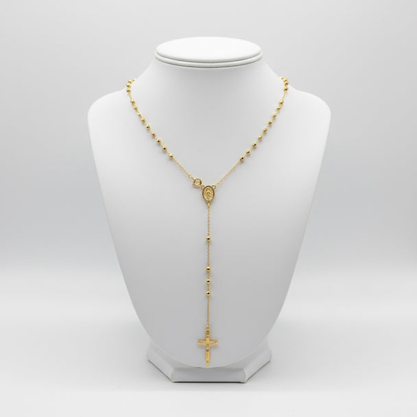 18K Gold Rosary Rosary Necklace