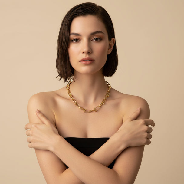 18K Solid yellow Gold Link Chain