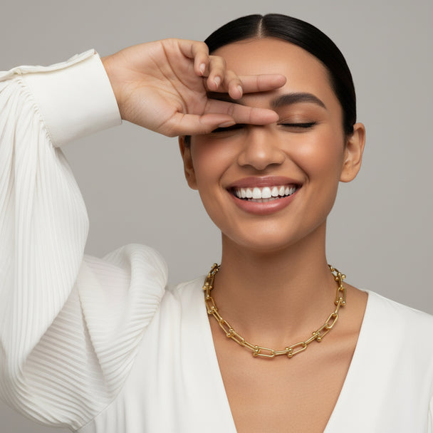 18K Solid yellow Gold Link Chain