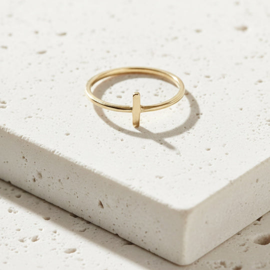 14K Minimal Cross Ring