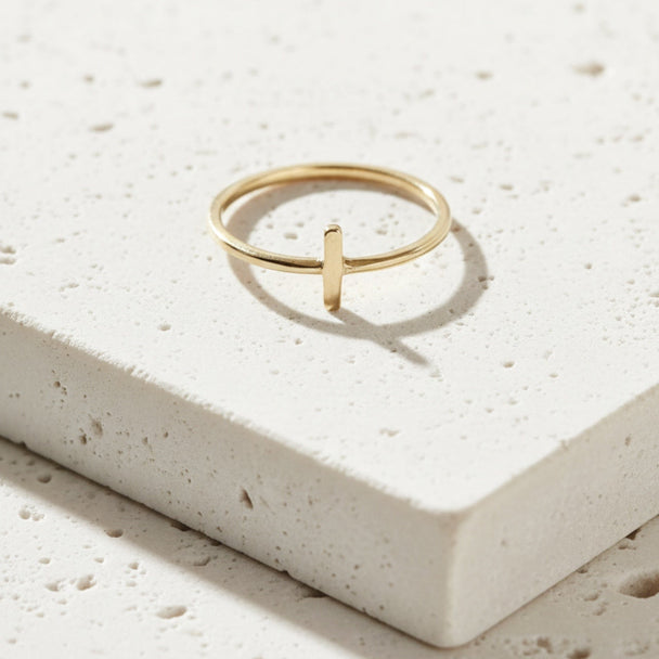 14K Minimal Cross Ring