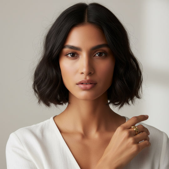 14K Double Heart Ring