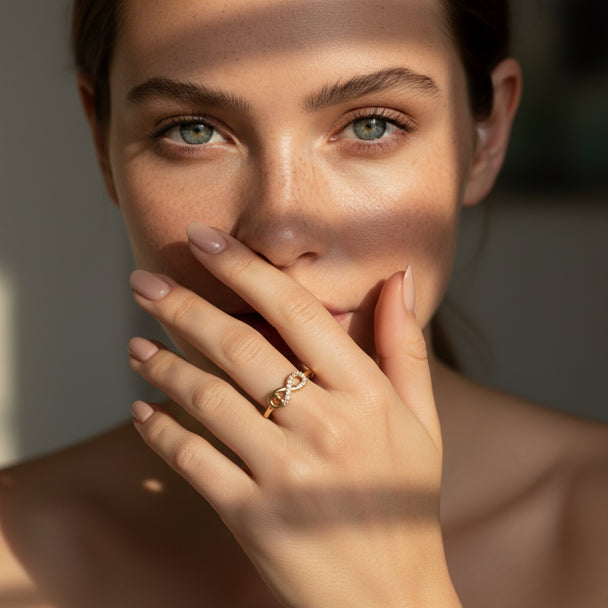14K Shining Infinity Ring