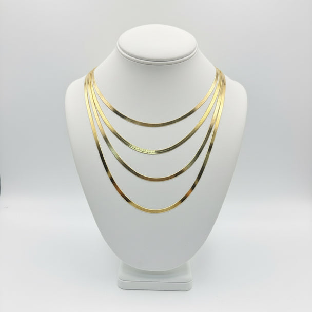 18K Flex Herringbone Set - 4 Chain Lengths