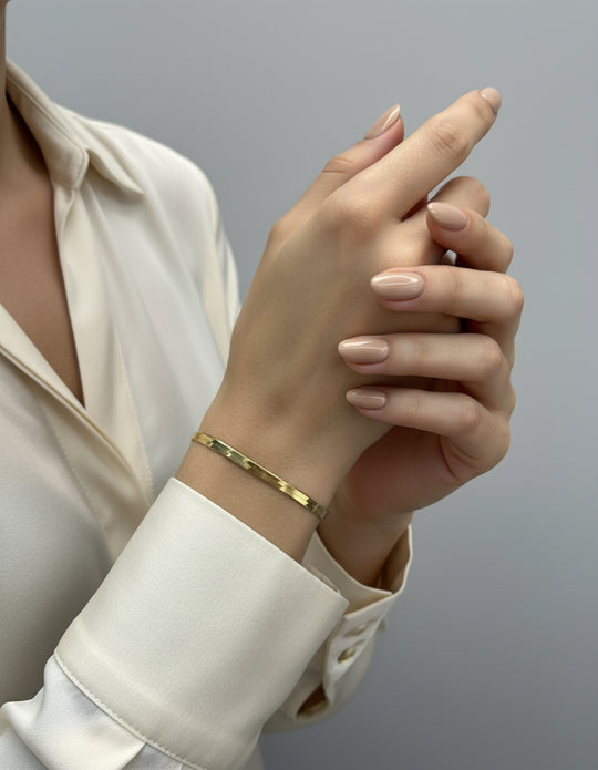 18K Gold Flex Herringbone Bracelet
