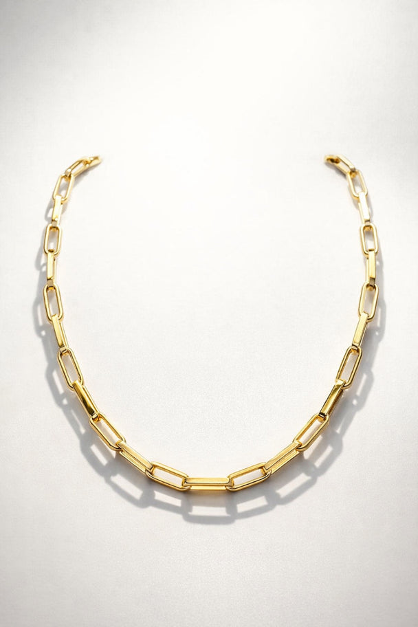 18K Gold Paper Clip Chain
