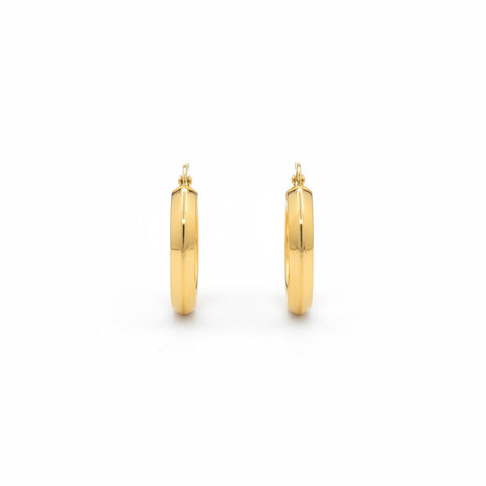 18K Gold Classic Hoop Earrings