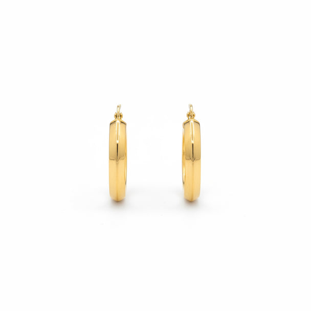 18K Gold Classic Hoop Earrings