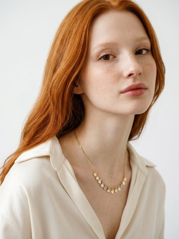 Golden Dew Drop Necklace in 18K Gold