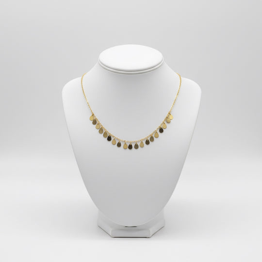 Golden Dew Drop Necklace in 18K Gold