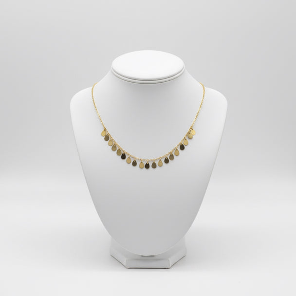 Golden Dew Drop Necklace in 18K Gold