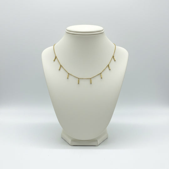 14K Gold Sticks Necklace