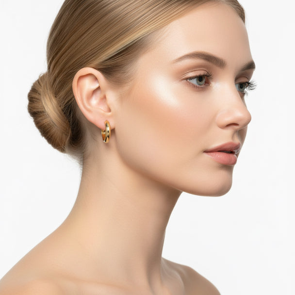 18K Gold Hoop Earrings