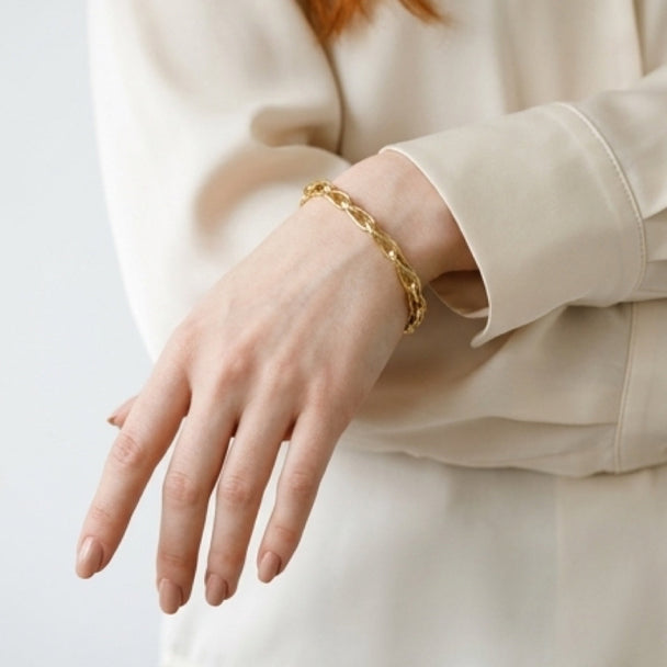 14K Gold Pulsera " MG Bracelet "