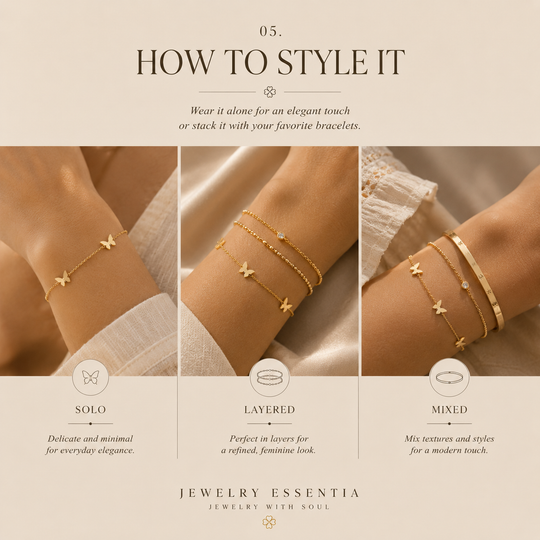 14K Gold Butterfly Signature Set – Necklace & Bracelet
