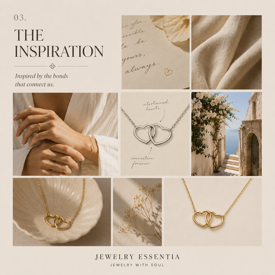 14K Gold Double Heart Necklace