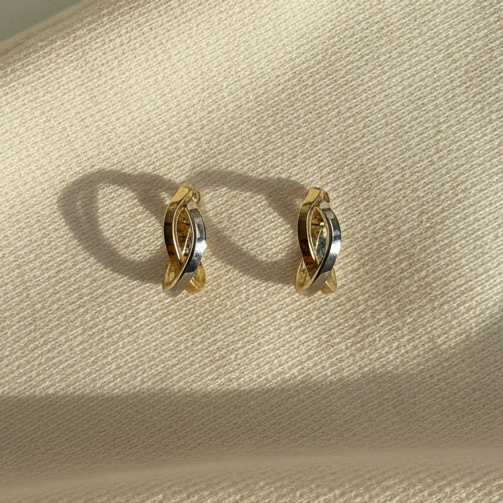 18K Mixed Hoops - Modern Duo Earrings